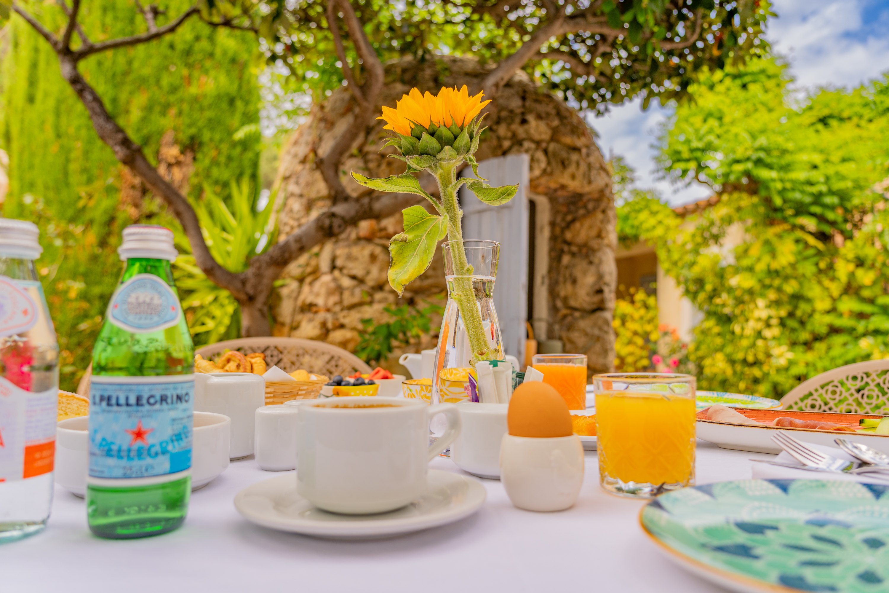 Morning service in the garden